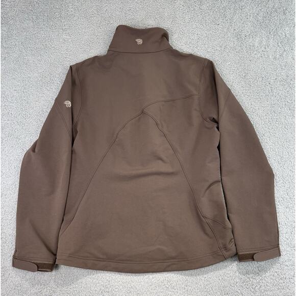 Mountain Hard Wear Women Sz Medium Brown Full Zip Jacket Mock Neck Nylon Stretch - Picture 3 of 15